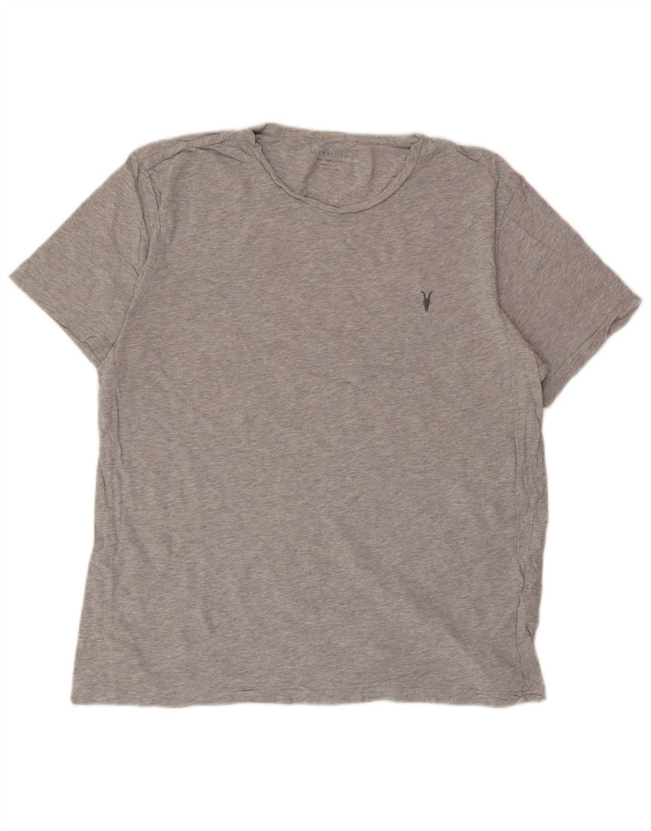 All Saints T-shirt slim fit pour hommes, grand, gris, coton