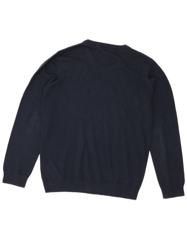Marks & Spencer Boys V-Neck Jumper Sweater 15-16 Years Navy Blue Cotton