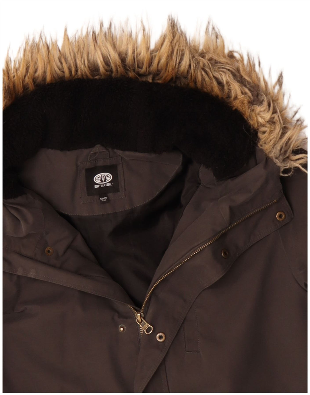 Parka à capuche Animal Garçon 13-14 ans Gris