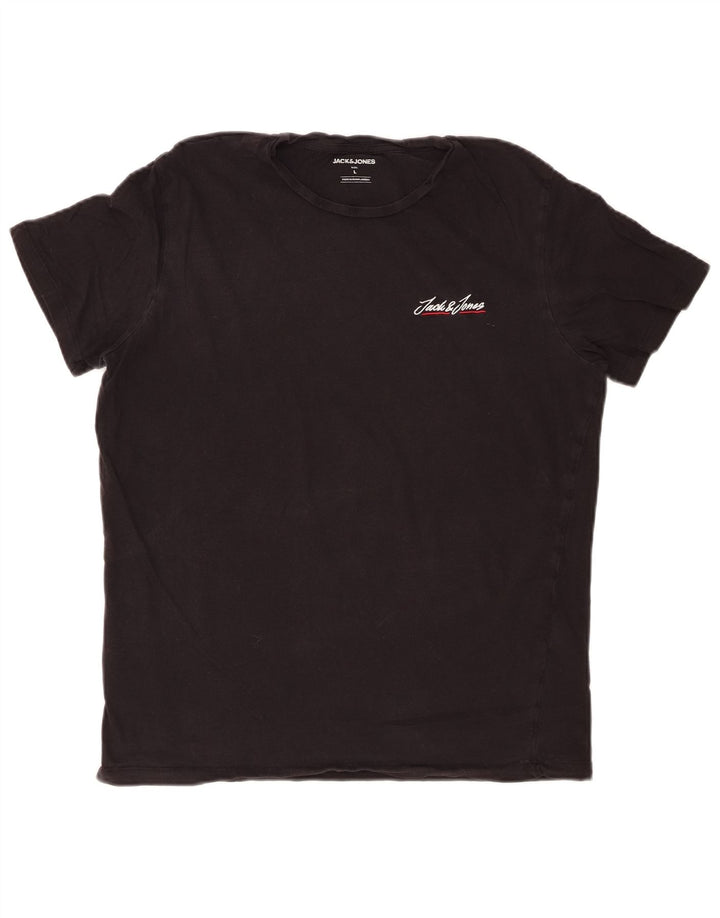 JACK & JONES T-Shirt Homme Haut Large Noir Coton