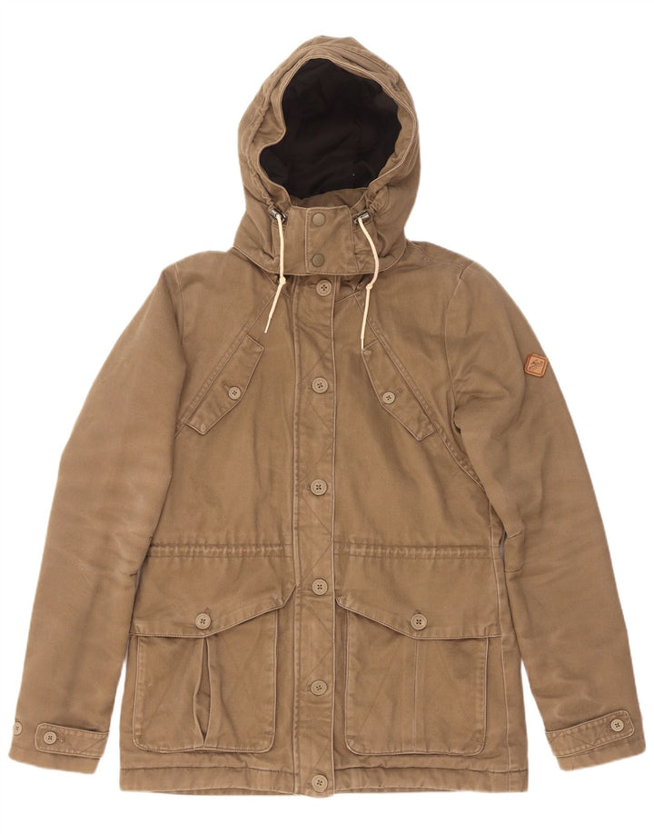 O'Neill Parka à capuche pour femme UK 14 en coton beige moyen