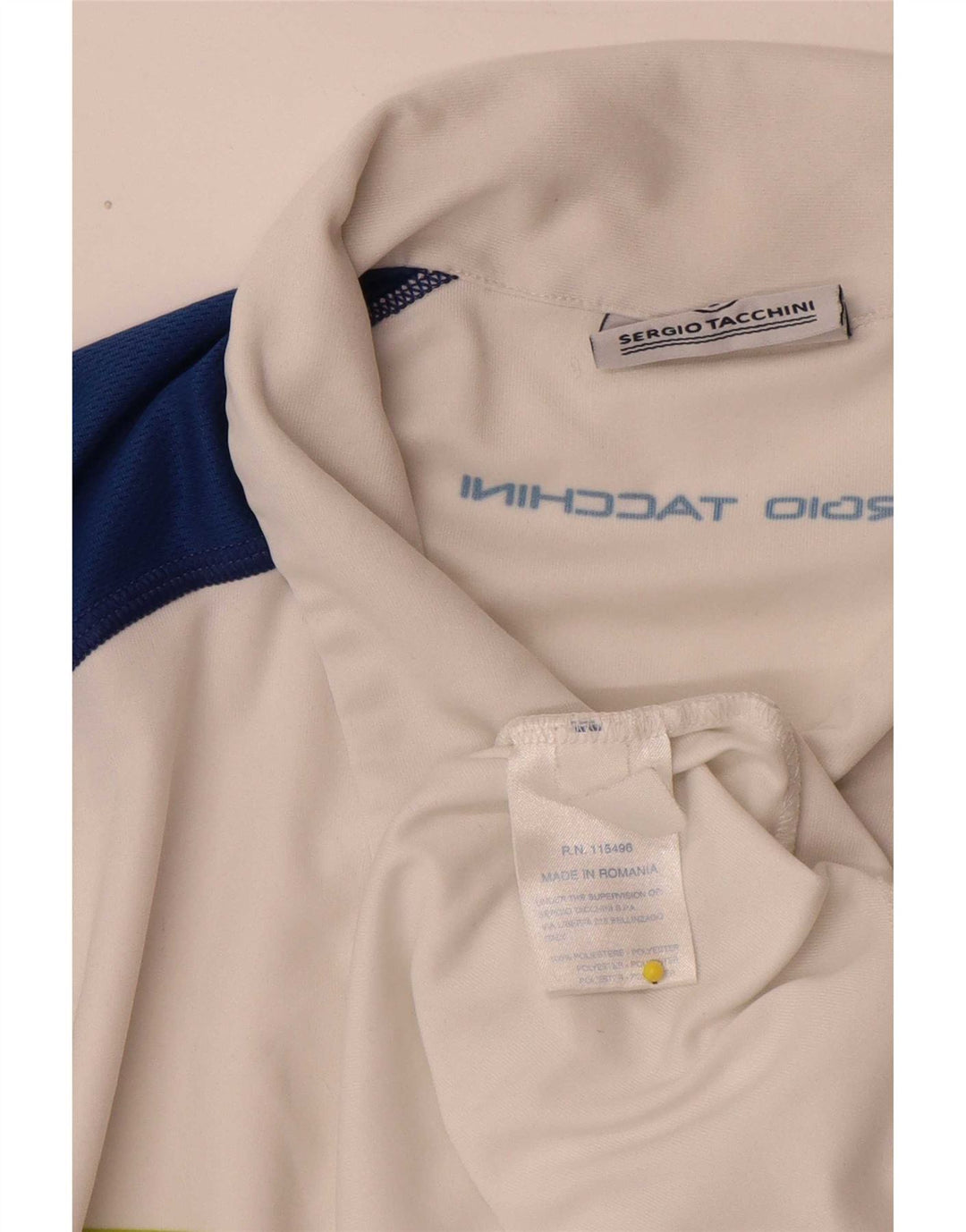 Sergio Tacchini Polo Homme Grand Blanc Colorblock Polyester