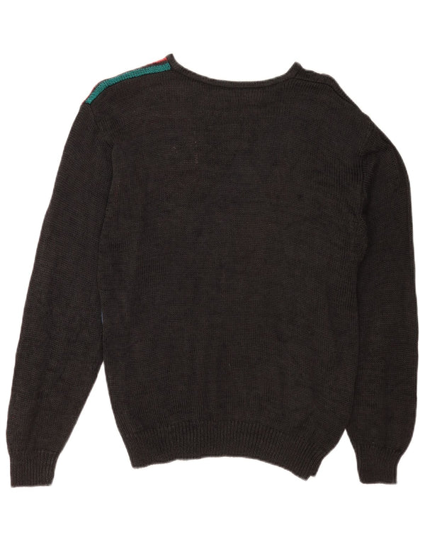 Malina Wong Pull ras du cou pour femme EU 38 Medium Noir Rétro