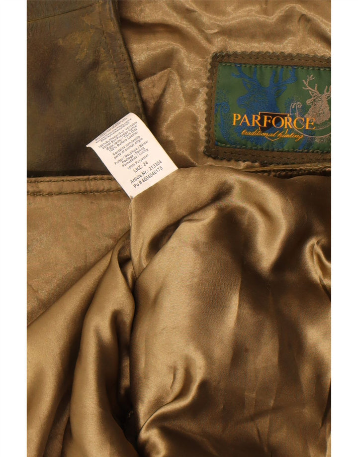 Parforce Gilet en cuir pour homme en cuir kaki moyen
