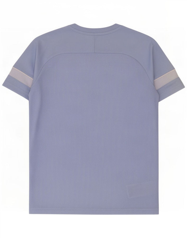 Nike Garçon Dri Fit T-Shirt Top 10-11 ans Bleu Moyen Colorblock Polyester