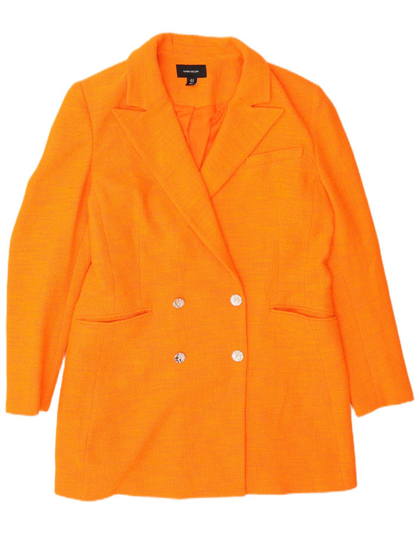 Karen Millen Veste blazer longue à double boutonnage pour femme UK 18 XL Orange