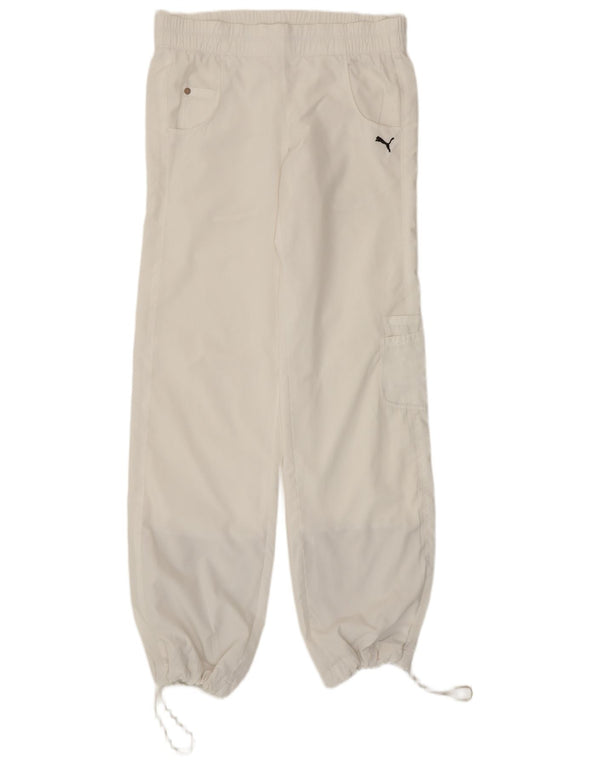 Puma Pantalon de survêtement cargo pour femme UK 6 XS Blanc