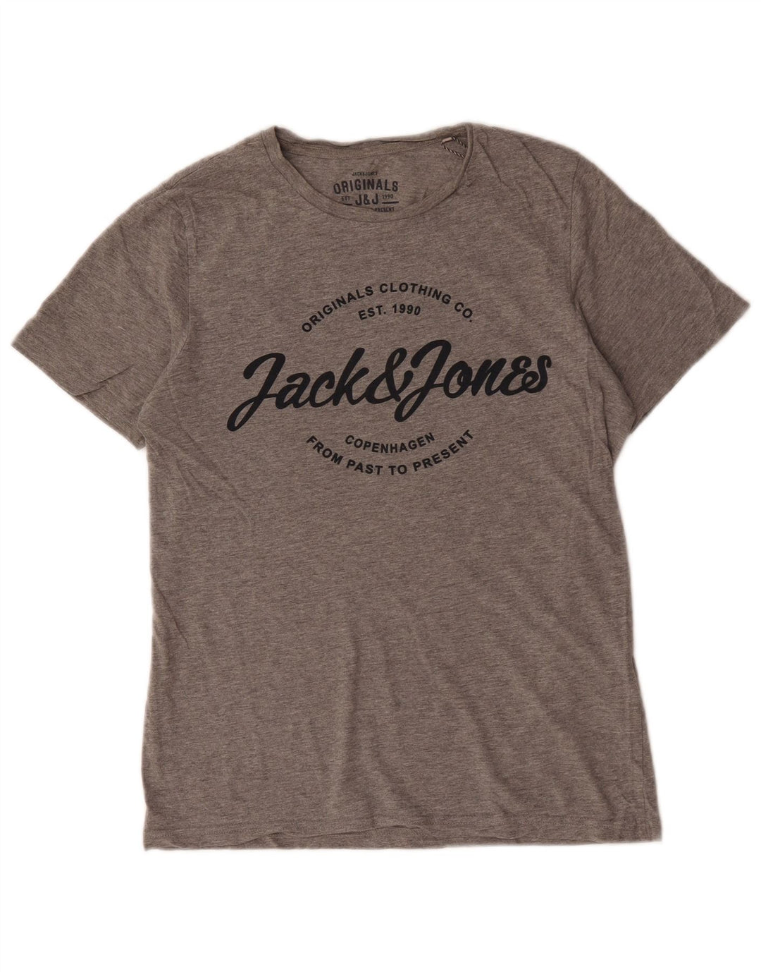 Jack & Jones T-Shirt Graphique Homme Gris Moyen Coton