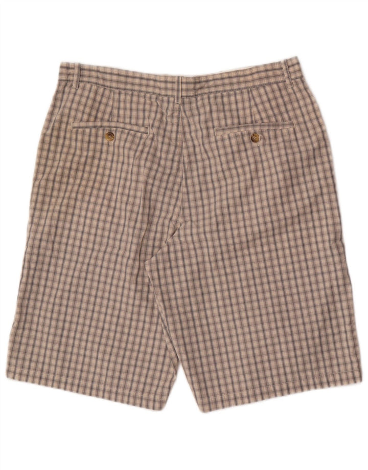 Marks & Spencer Short Chino Homme W34 Grand Coton à Carreaux Beige