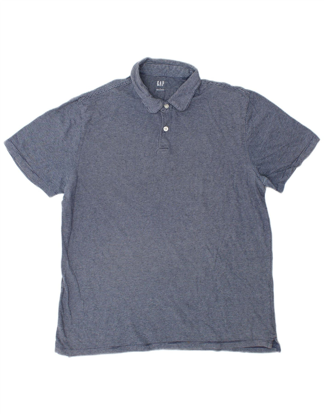 Gap Polo Homme Large Bleu Rayé Coton