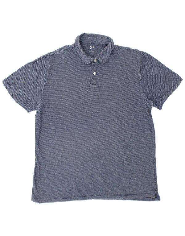 Gap Polo Homme Large Bleu Rayé Coton