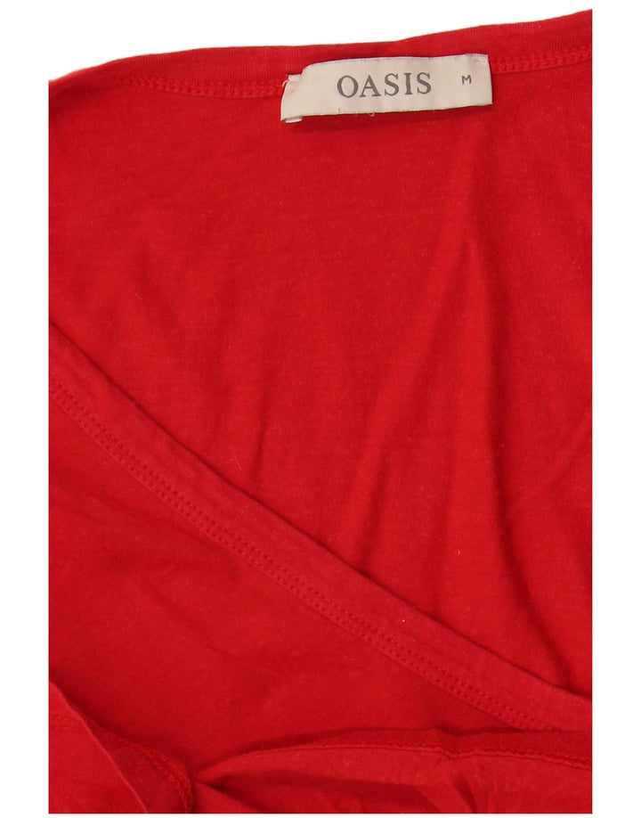 OASIS T-Shirt Femme UK 14 Rouge Moyen