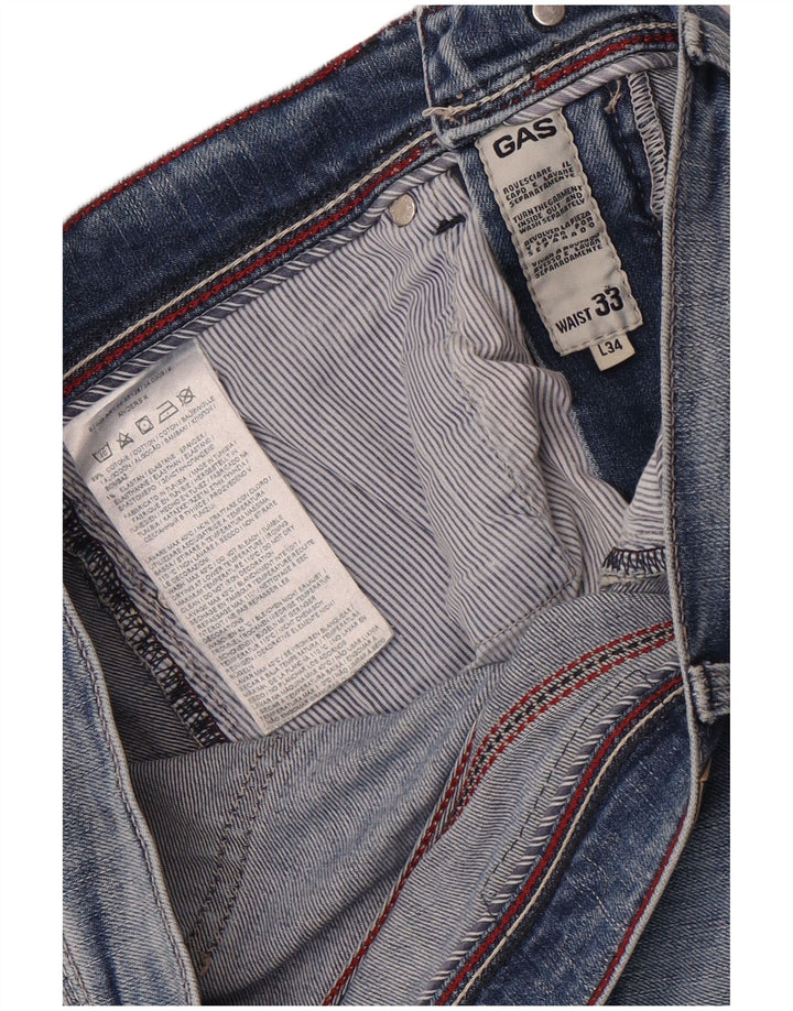 Gas Jean Slim Anders Homme W33 L30 Bleu Coton