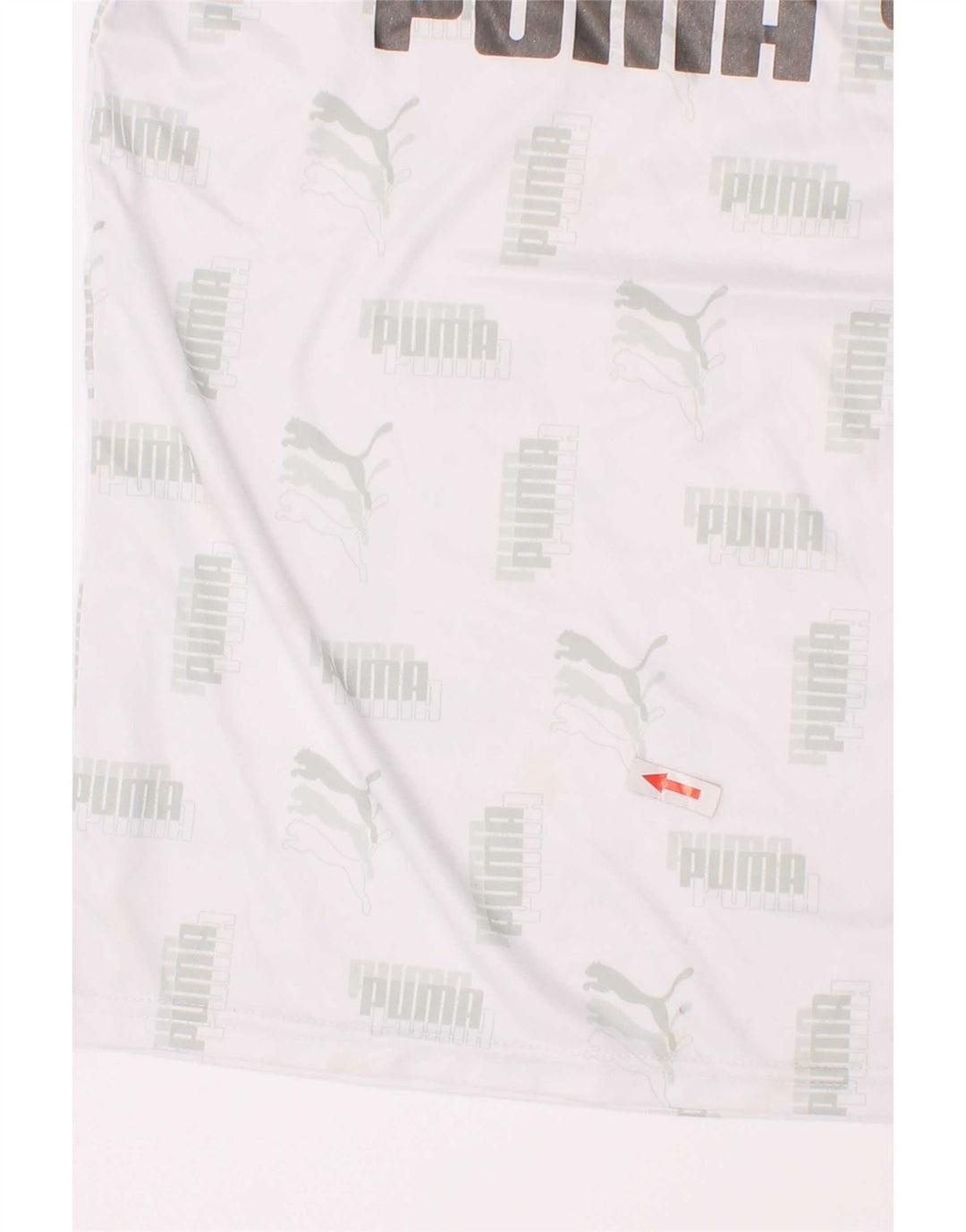 Puma Boys Graphic T-Shirt Top 7-8 ans Petit Blanc Polyester