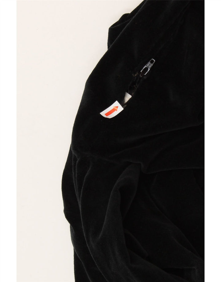 SISLEY Robe fourreau en velours pour femme UK 6 XS Noir Coton