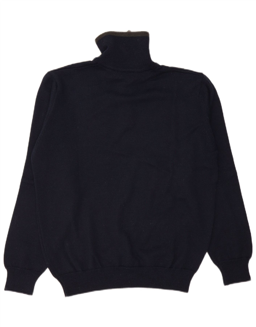 Sporting Mare Pull à col zippé pour homme en laine vierge bleu marine Taille L