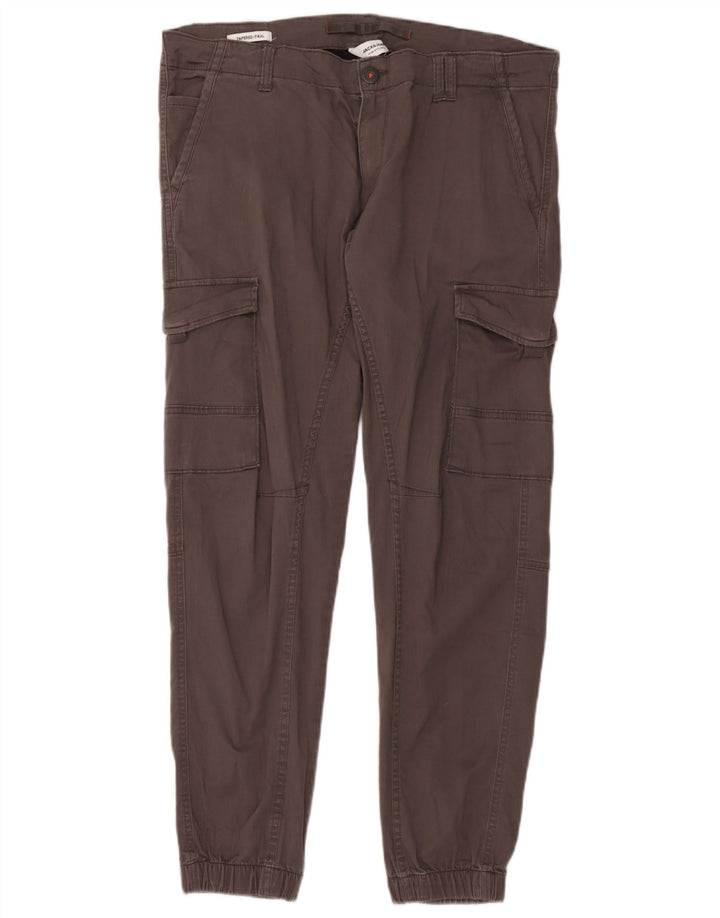 Jack & Jones Pantalon Cargo Joggers Homme W36 L32 Gris Coton