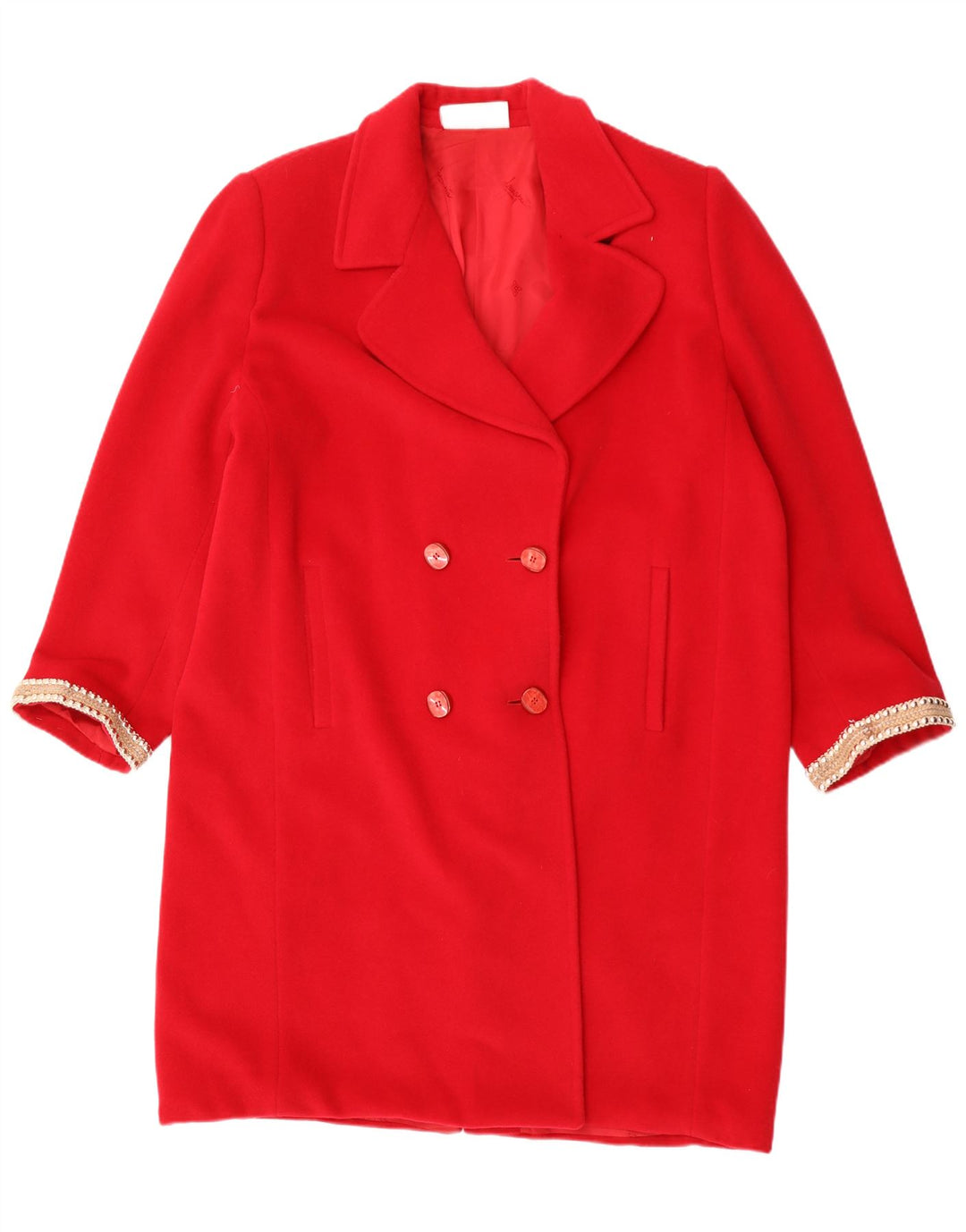 Laura Biagiotti Manteau croisé surdimensionné pour femme IT 50 XL Laine rouge