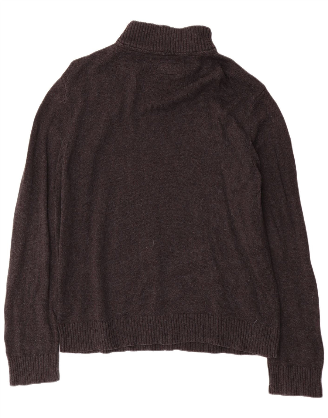 Fat Face Pull col zippé pour homme en coton gris Taille L