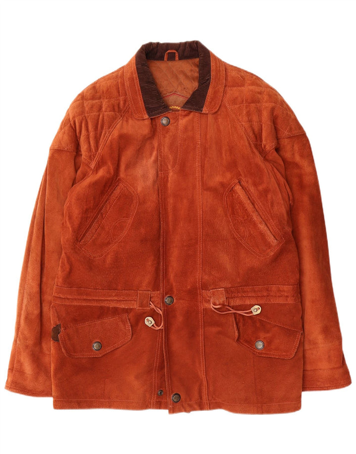 veste en daim homme vintage IT 48 daim brun moyen