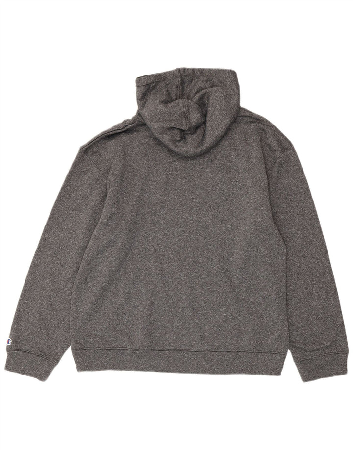 CHAMPION Pull à capuche pour homme en polyester moucheté gris grand