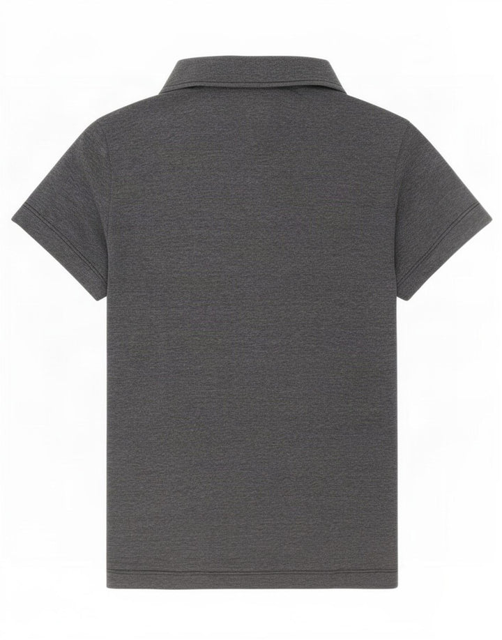 Jack Wolfskin Polo Femme UK 12/14 Gris Moyen Moucheté Polyester