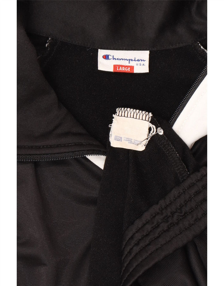 CHAMPION Veste de Survêtement Graphique Homme Large Noir Colorblock
