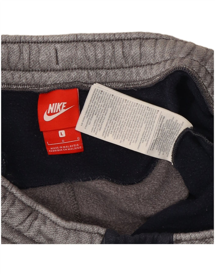 Nike Short de sport pour homme en coton color block Gris Taille L