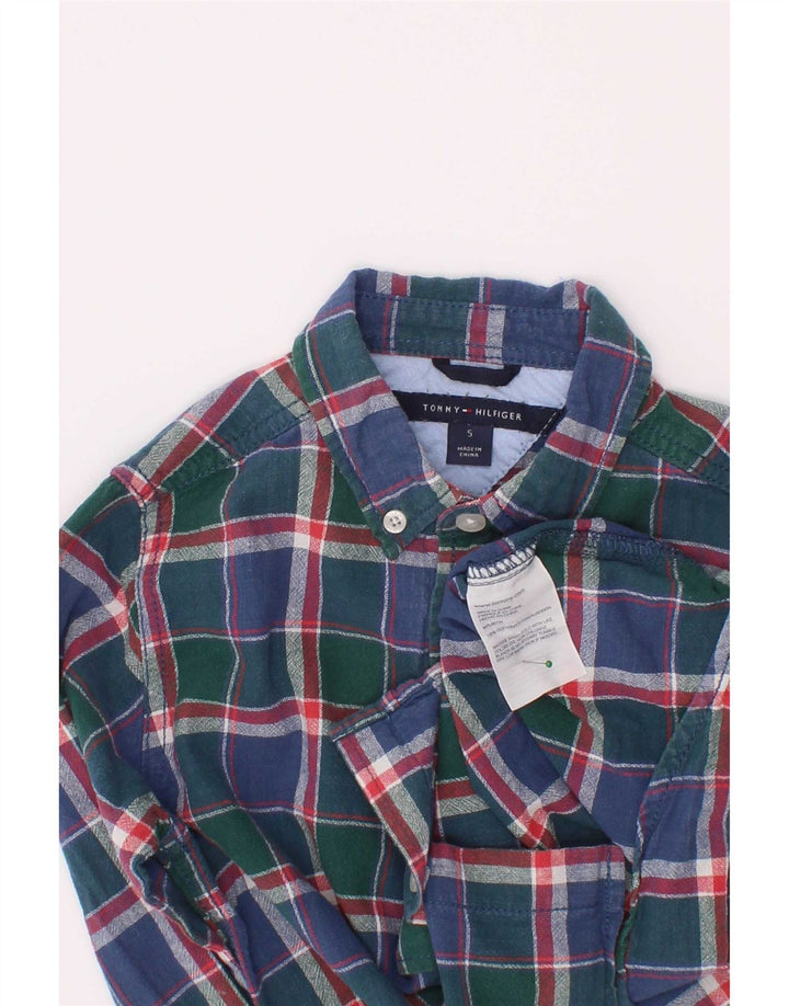 Tommy Hilfiger Chemise Garçon 4-5 Ans Bleu Carreaux Coton