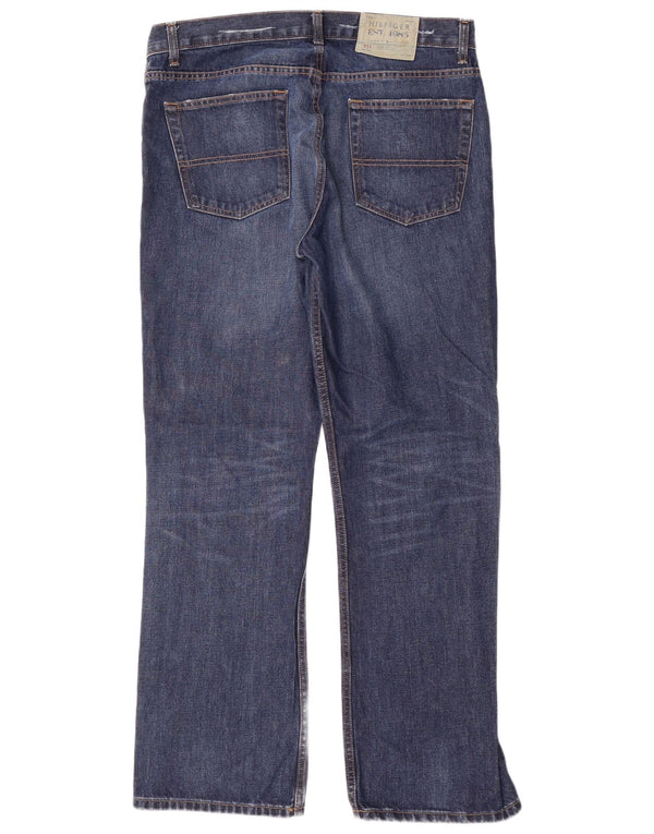 TOMMY HILFIGER Jean Bootcut Homme W34 L32 Bleu Coton