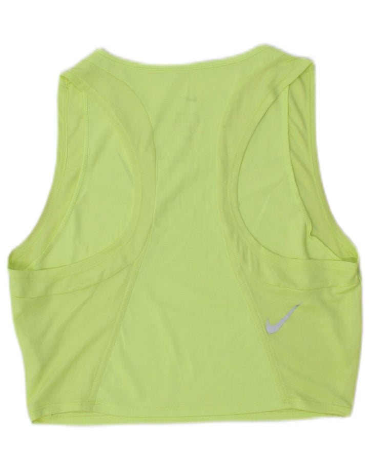 Nike Dri Fit Crop Débardeur pour femme UK 12 Vert moyen