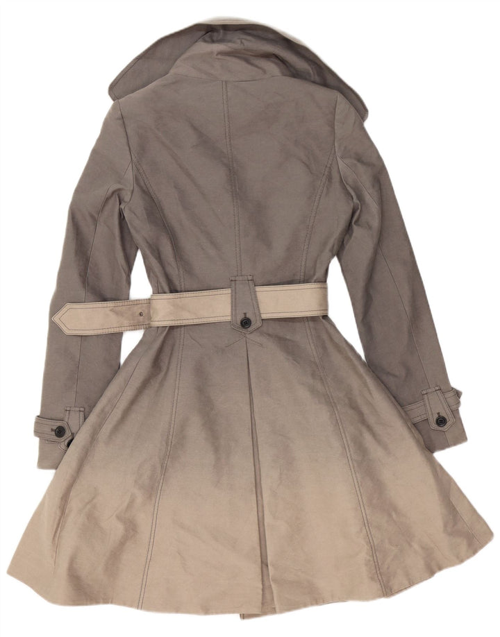 KAREN MILLEN Trench Femme UK 6 XS Gris Coton