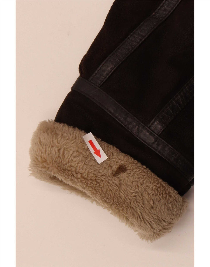 Conbipel Veste en cuir Sherpa pour homme UK 40 Large Marron