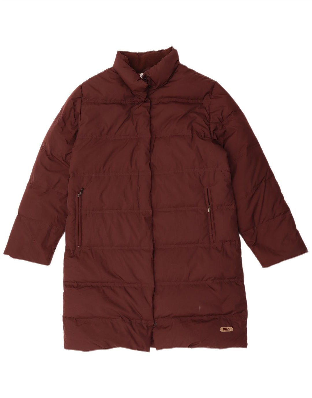 Fila Manteau rembourré surdimensionné pour femme UK 14 Polyester bordeaux moyen