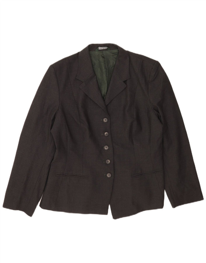 Laura Ashley Veste Blazer 5 Boutons pour Femme UK 18 XL Laine Grise