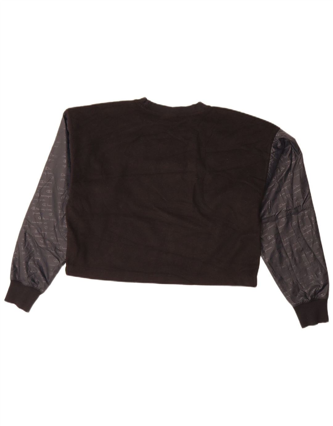 Champion Sweat-shirt court graphique pour femme UK 16 Large Noir