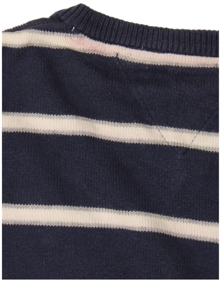 TOMMY HILFIGER Pull col V garçon 11-12 ans Bleu Marine Rayé