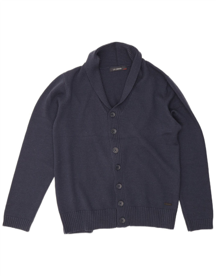 LIU JO Cardigan Homme Pull XL Bleu Marine Laine