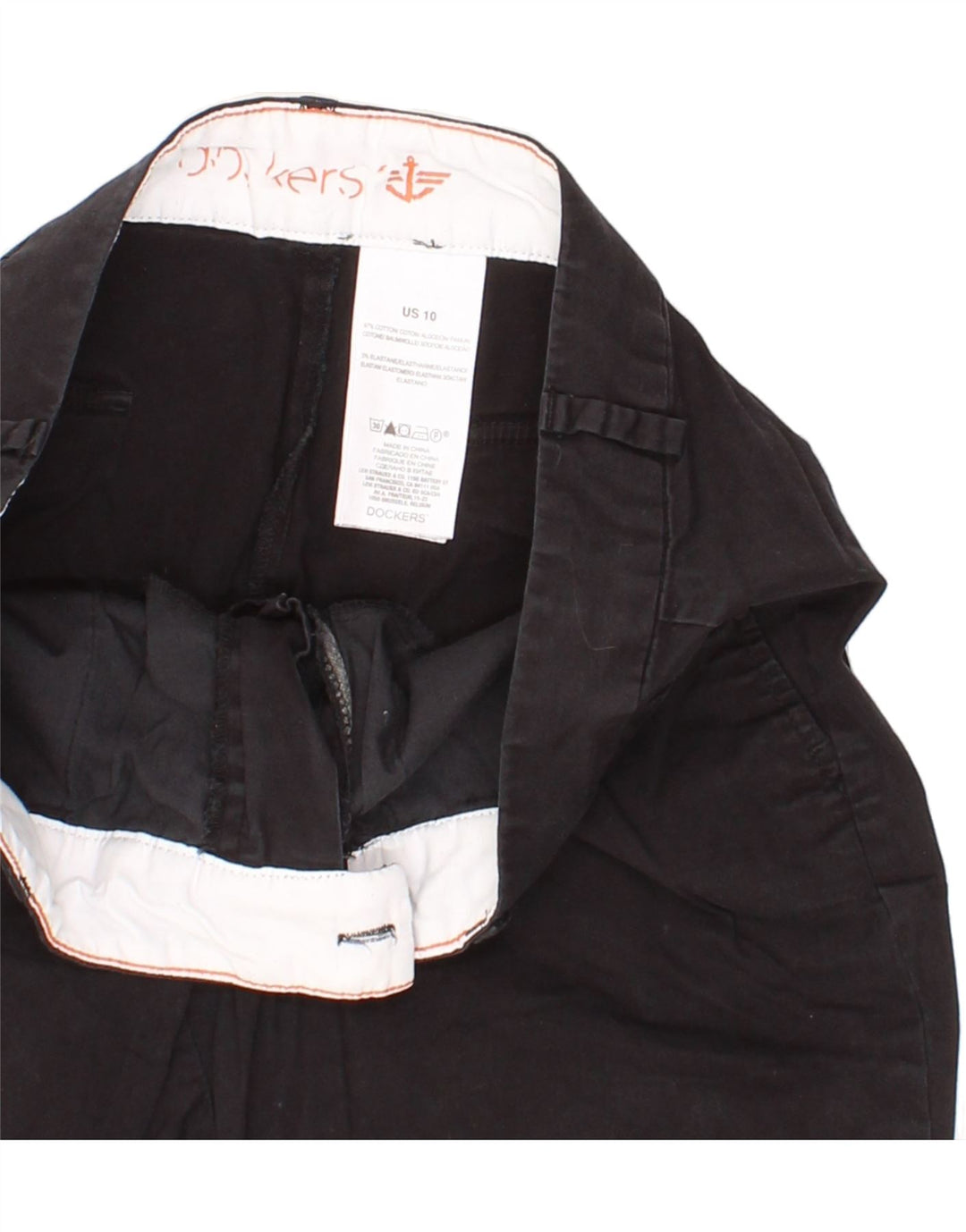 DOCKERS Womens Chino Shorts US 10 Large W32 Black Cotton Vintage Dockers and Second-Hand Dockers from Messina Hembry 