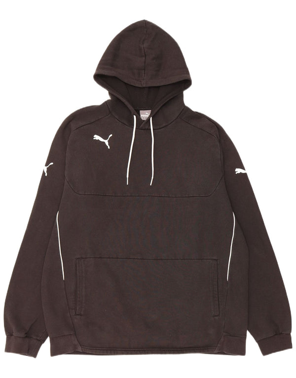 Puma Pull à capuche pour homme 2XL Noir Coton