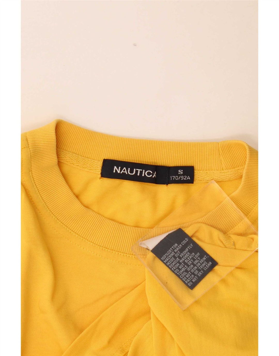 Nautica Haut graphique à manches longues pour homme en coton jaune petit