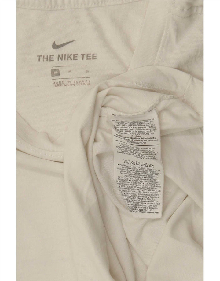 Nike T-shirt Air Graphic pour homme en coton blanc moyen