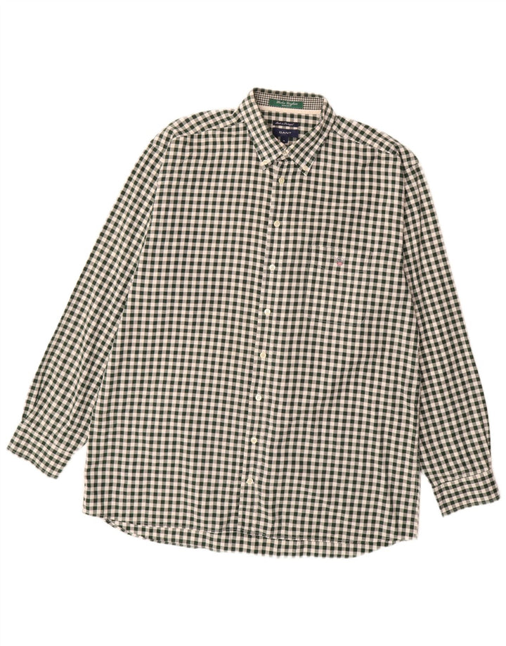 Gant Chemise en flanelle coupe régulière XL en coton vichy vert pour homme