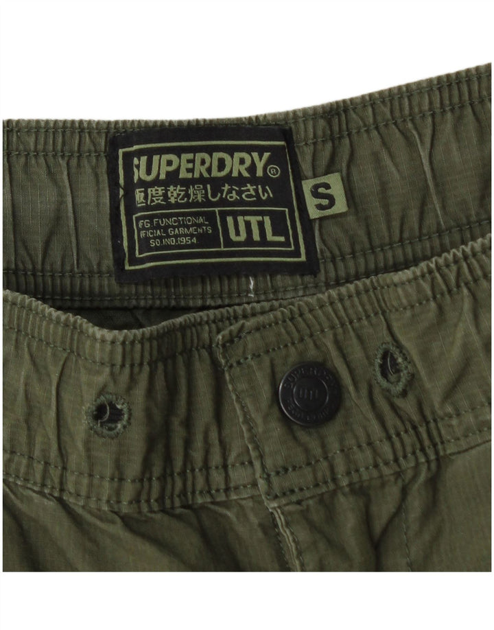 Superdry Short Cargo Homme Petit W30 Vert Coton