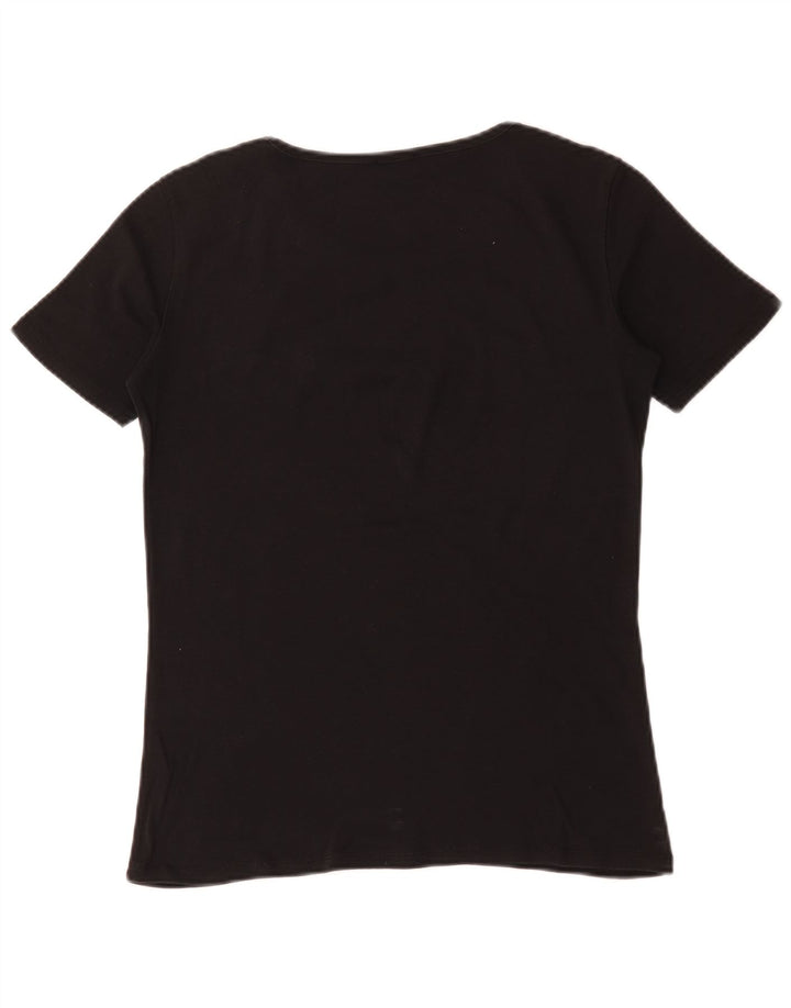 Max & Co. T-shirt graphique pour femme UK 14 Large Noir