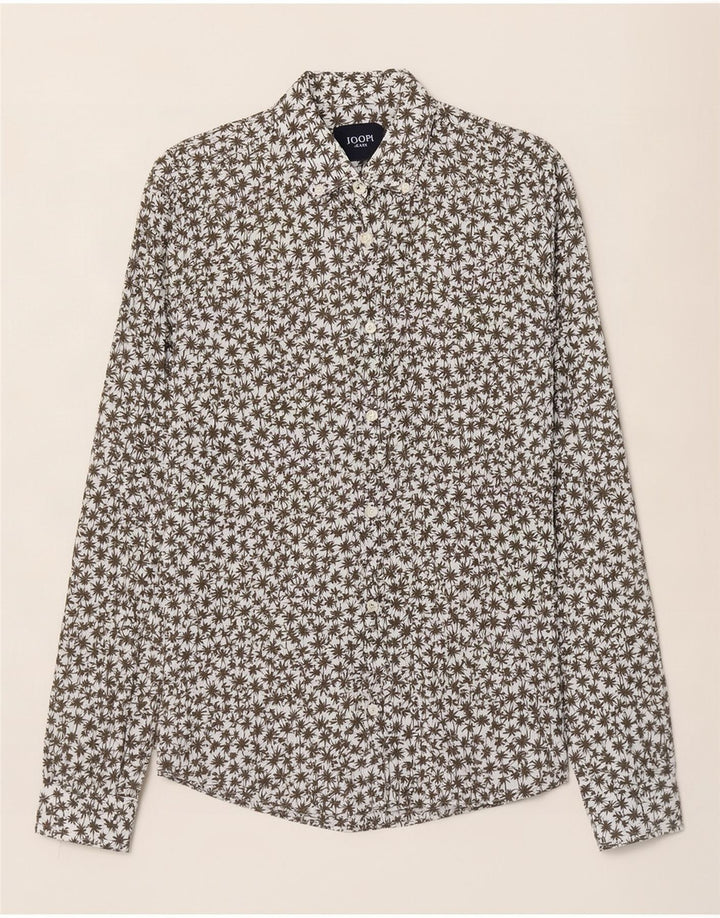 Joop Chemise Hawaïenne Homme Lin Floral Blanc Moyen