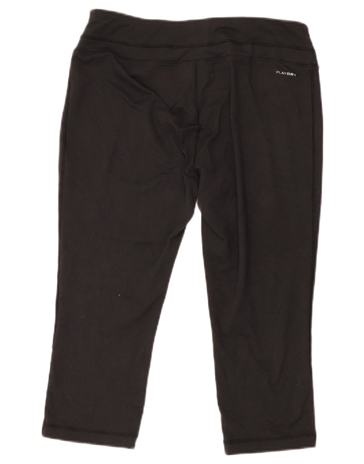 REEBOK Leggings Capri Femme UK 44 Large Noir Polyester