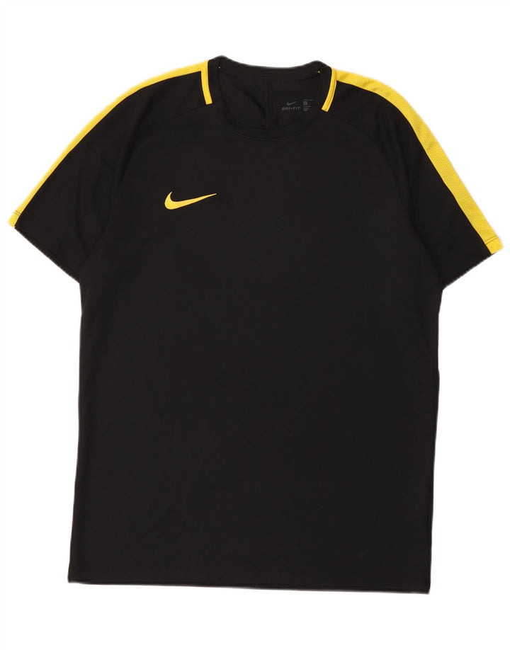 Nike Hommes Dri Fit T-Shirt Haut Large Noir Colorblock Polyester