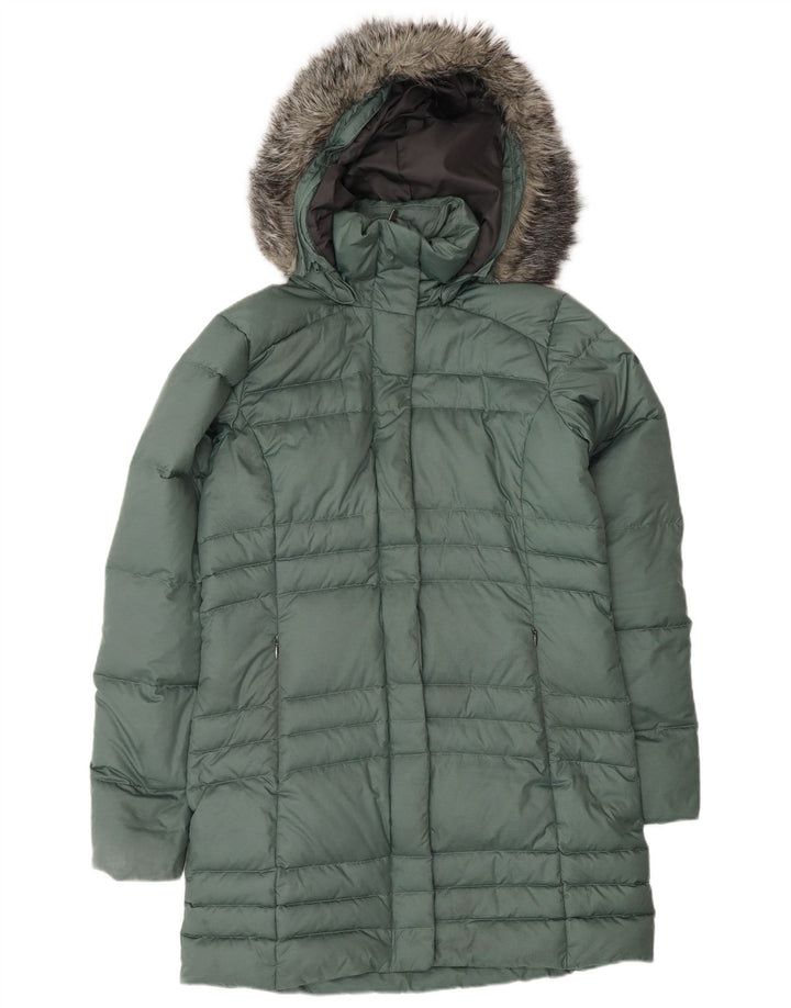 COLUMBIA Manteau rembourré à capuche pour femme UK 12 Polyester vert moyen