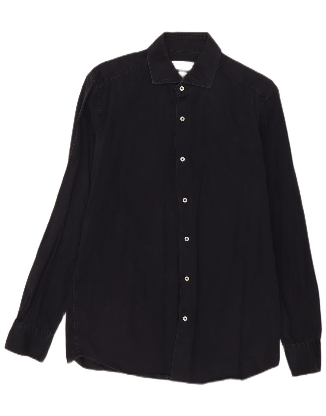 Massimo Dutti Chemise Homme Bleu Marine Moyen Coton Classique
